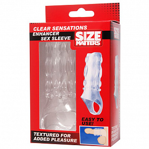        Clear Sensations Enhancer Sex Sleeve - 11,5 . XR Brands AE288-Clear -  