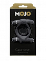 Чёрное эрекционное кольцо с 2 виброэлементами MOJO CATAMARAN Seven Creations 50948 - цена 