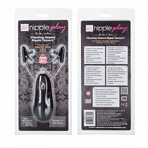 Черные зажимы на соски с нагревательным эффектом с вибрацией Heated Nipple Teasers  SE-2599-05-2 2 732 р.
