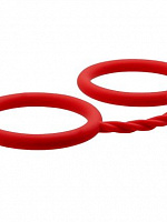 Красные силиконовые наручники BONDX SILICONE CUFFS Dream Toys 21075 с доставкой 