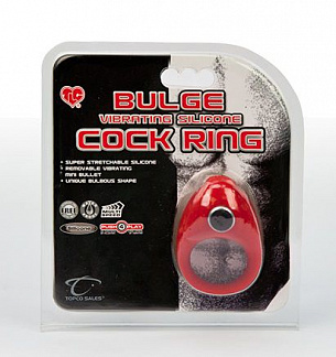 Эрекционное кольцо с вибропулей TLC Buldge Vibrating Silicone Cock Ring Topco Sales 1006030 - цена 
