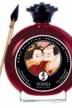 Декоративная крем-краска для тела с ароматом шампанского и клубники Shunga 7002 с доставкой 