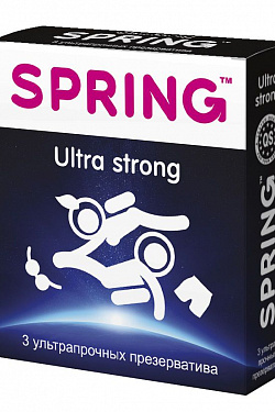 Ультрапрочные презервативы SPRING ULTRA STRONG - 3 шт. SPRING SPRING ULTRA STRONG №3 с доставкой 