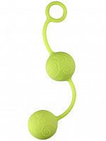 Зелёные вагинальные шарики с завитушками на поверхности Dream Toys 20575 с доставкой 