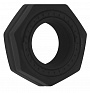 Чёрное эрекционное кольцо No.43 Cockring Shots Media BV SON043BLK - цена 
