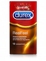 Презервативы Durex RealFeel для естественных ощущений - 12 шт. Durex Durex RealFeel №12 с доставкой 