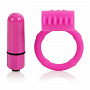 Розовое эрекционнное кольцо с двумя положениями вибростимулятора California Exotic Novelties SE-4561-95-3 - цена 
