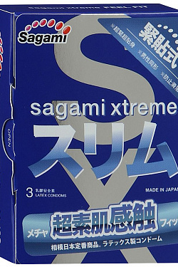 Розовые презервативы Sagami Xtreme Feel Fit 3D - 3 шт. Sagami Sagami Xtreme Feel Fit 3D №3 с доставкой 