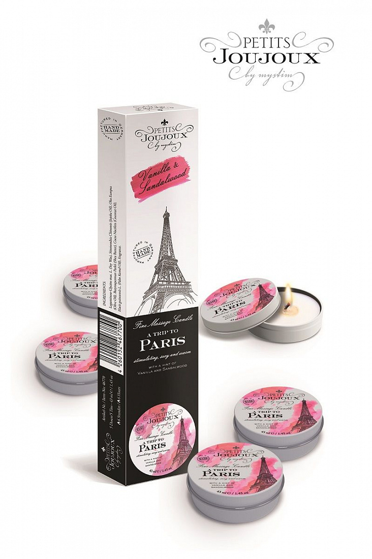 Набор из 5 свечей Petits Joujoux Paris с ароматом ванили и сандала MyStim 46770 - цена 