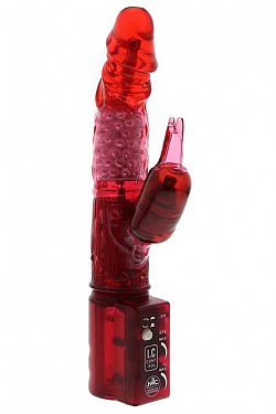 Красный вибратор с клиторальным отростком JK UNDENIABLE 7.5 PEARL DIVER - 19 см. NMC 220063 с доставкой 