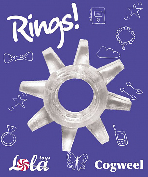 Прозрачное эрекционное кольцо Rings Cogweel Lola toys 0114-90Lola - цена 