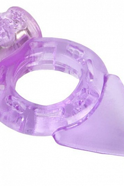 Фиолетовое виброкольцо с хвостом ToyFa 818038-4 с доставкой 