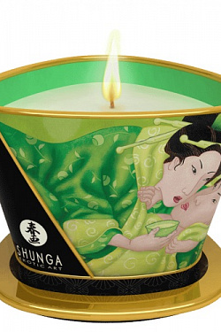 Массажная свеча Exotic Green Tea с ароматом зелёного чая - 170 мл. Shunga 4511 с доставкой 