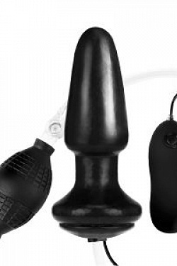 Надувная вибрирующая анальная пробка  Inflatable Vibrating Butt Plug - 10,2 см. Lux Fetish LF5304 с доставкой 