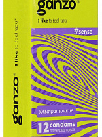 Тонкие презервативы для большей чувствительности Ganzo Sence - 12 шт. Ganzo Ganzo Sence №12 с доставкой 