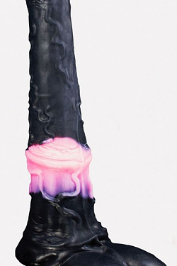Черно-розовый фаллоимитатор  Мустанг large+  - 52 см. Erasexa zoo112 с доставкой 