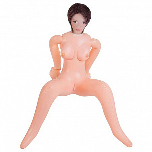 Надувная секс-кукла с раздвинутыми и согнутыми в коленях ногами ToyFa 117006 - цена 