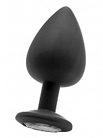 Чёрная анальная пробка Extra Large Diamond Butt Plug - 9,3 см. Shots Media BV OU183BLK с доставкой 