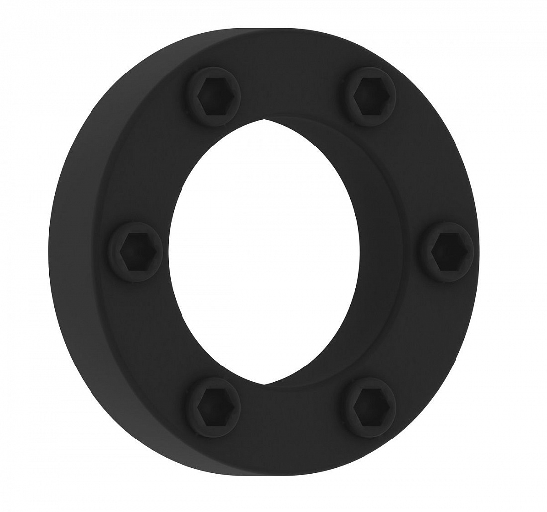 Чёрное эрекционное кольцо No.41 Cockring Shots Media BV SON041BLK - цена 