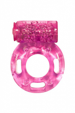 Розовое эрекционное кольцо с вибрацией Rings Axle-pin Lola toys 0114-83Lola с доставкой 