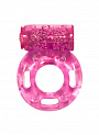 Розовое эрекционное кольцо с вибрацией Rings Axle-pin Lola toys 0114-83Lola - цена 