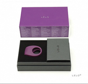 Фиолетовое эрекционное кольцо Tor 2 с вибрацией Lelo LEL1126 Tor 2 Purple - цена 