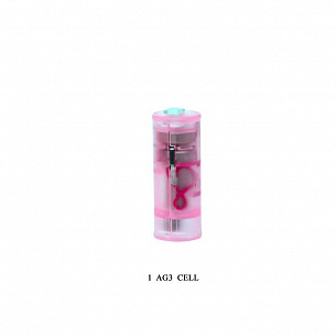 Розовое эрекционное виброкольцо с мишкой на вибропуле Baile BI-010083 - цена 