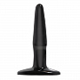 Маленькая чёрная анальная пробка Basix Rubber Works Mini Butt Plug - 10,8 см. Pipedream PD4260-23 - цена 