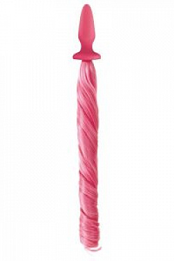 Розовая анальная пробка с нежно-розовым хвостом Unicorn Tails Pastel Pink NS Novelties NSN-0509-34 с доставкой 