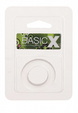 Прозрачное эрекционное кольцо BASICX TPR COCKRING CLEAR 1INCH Dream Toys 20672 - цена 