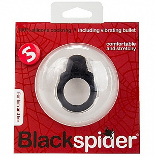 Эрекционное кольцо-паук Beasty Toys Black Spider Shots Media BV SLI063 - цена 