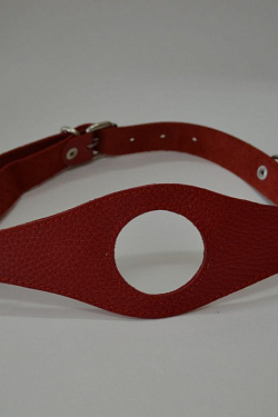 Красный кожаный кляп с отверстием Sitabella 3098-2 с доставкой 
