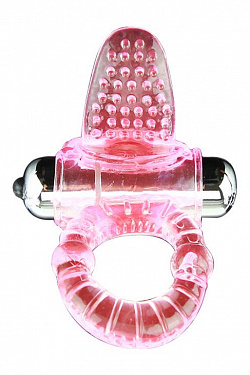 Эрекционное кольцо с вибростимулятором клитора в форме язычка Baile BI-014081-0101 с доставкой 