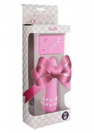 Розовый мини-массажер CRYSTAL MINI VIBE - 11 см. Toy Joy 3006010065 - цена 