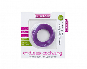 Фиолетовое эрекционное кольцо Endless Cockring Regular Shots Media BV SHT039PUR - цена 