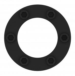Чёрное эрекционное кольцо No.41 Cockring Shots Media BV SON041BLK - цена 