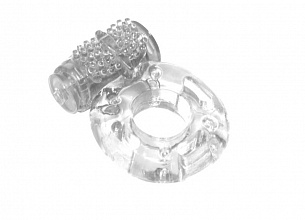 Прозрачное эрекционное кольцо с вибрацией Rings Axle-pin Lola toys 0114-80Lola - цена 