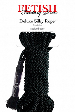 Черная веревка для фиксации Deluxe Silky Rope - 9,75 м. Pipedream PD3865-23 с доставкой 