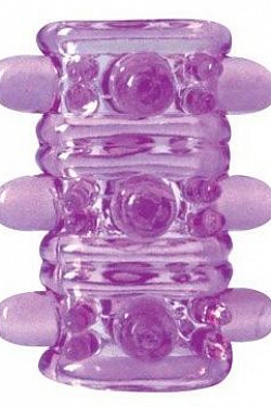Открытая фиолетовая насадка на пенис Crystal Sleeve - 5,5 см.  EE-10085-1 с доставкой 