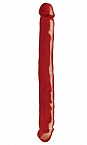 Двусторонний красный фаллоимитатор 12  Double Dong - 33,7 см. Pipedream PD4305-15 - цена 