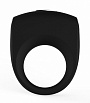Чёрное эрекционное кольцо с вибрацией Cock Ring Shots Media BV BGT002BLK - цена 
