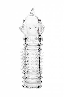 Прозрачная насадка на пенис TOYFA A-Toys с расширенной головкой - 15,3 см.  768010 с доставкой 