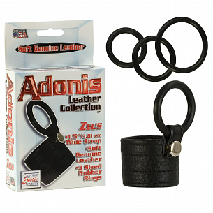 Сбруя на пенис Zeus Adonis Leather Collection California Exotic Novelties SE-1367-50-3 - цена 