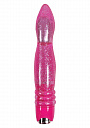 Розовый блестящий вибромассажер Starlight Gems Vela Vibrating Massager - 23,5 см. NS Novelties NSN-0275-44 - цена 