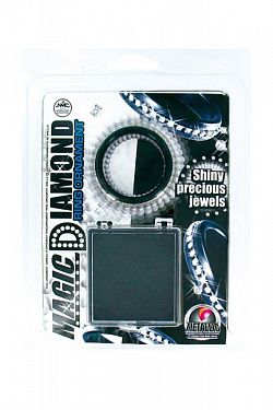 Чёрное эрекционное кольцо со стразами MAGIC DIAMOND NMC 170133 с доставкой 