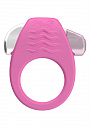 Розовое эрекционное кольцо с вибрацией Stylish Soft Touch C-ring  Mae B 11472LV - цена 