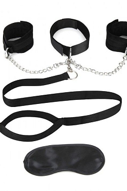 ׸      Collar Cuffs   Leash Set Lux Fetish LF1805   
