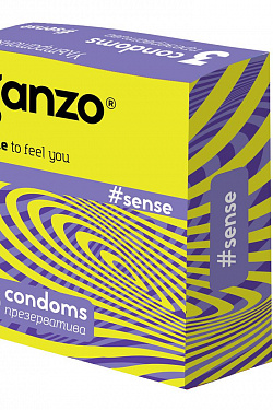 Тонкие презервативы для большей чувствительности Ganzo Sence - 3 шт. Ganzo Ganzo Sence №3 с доставкой 