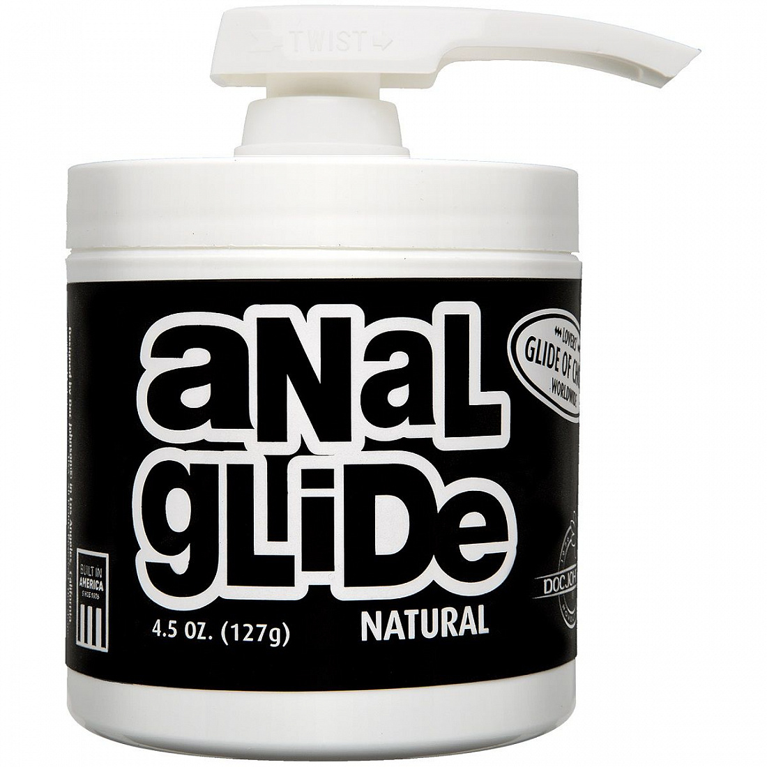 Анальная смазка на жировой основе Anal Glide Natural Lubricant - 133 мл. Doc Johnson 1315-01-BU - цена 