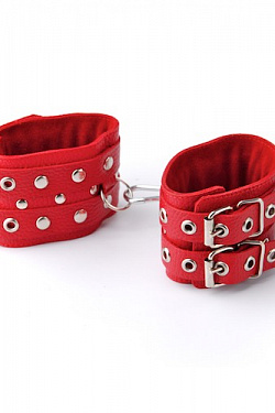 Красные кожаные наручники с ремешками Sitabella 3050-2 с доставкой 